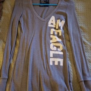 Long sleeve waffle shirt